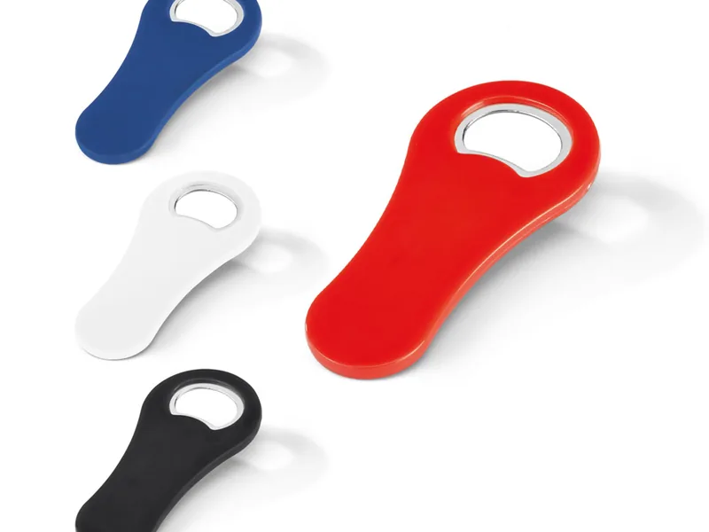 Abrebotellas con imán para heladera personalizados en varios colores - UnimarcaPY