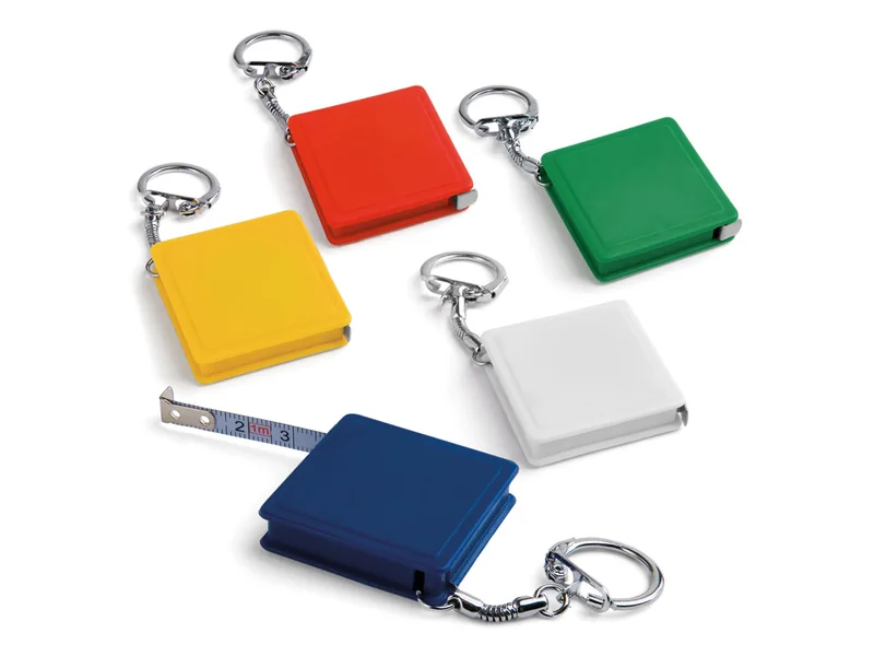 Llaveros con cinta métrica de 1 metro personalizados en varios colores - UnimarcaPY